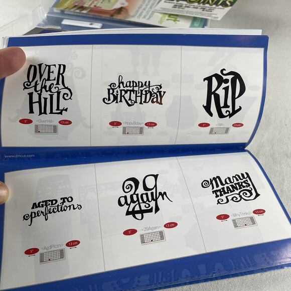 Cricut Cartridge Lot of 2 Over the Hill Gothic Birthday & Holidays LIKELY LINKED - Picture 4 of 7